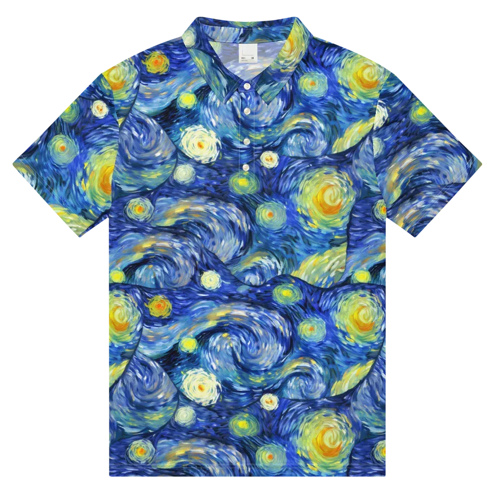 Celestial Swell on Men's Slim Fit Polo Shirt — Front