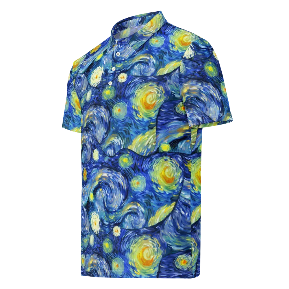 Celestial Swell on Men's Slim Fit Polo Shirt — Left Front