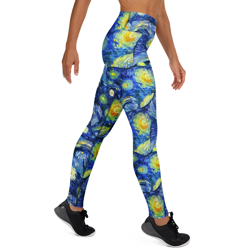 Celestial Swell on Yoga Leggings — Right