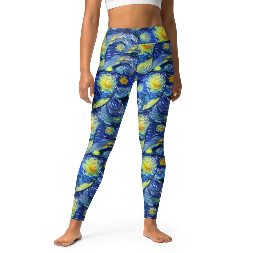 Celestial Swell on Yoga Leggings — Front