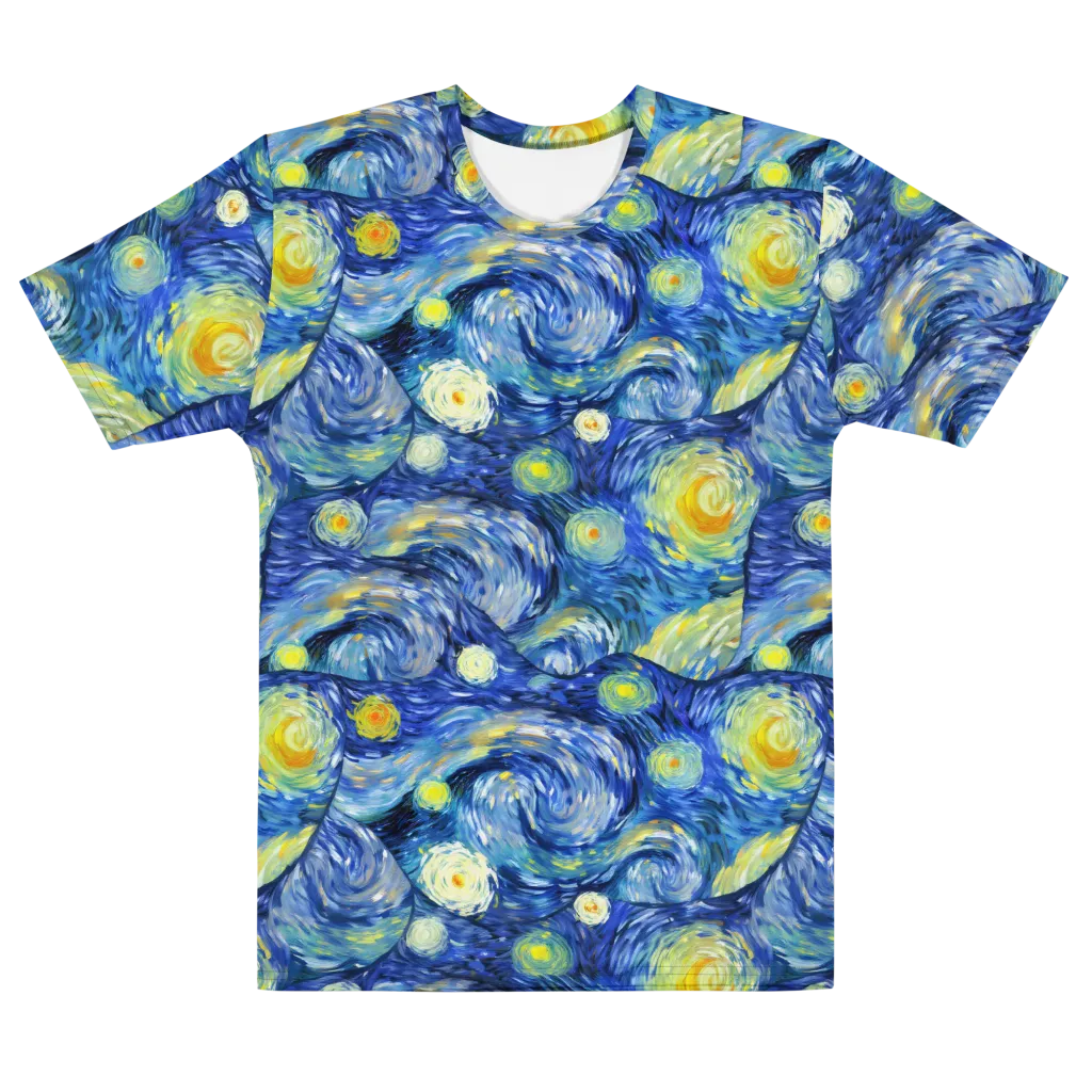Celestial Swell on Men's Cotton Crew Neck T-Shirt — Front
