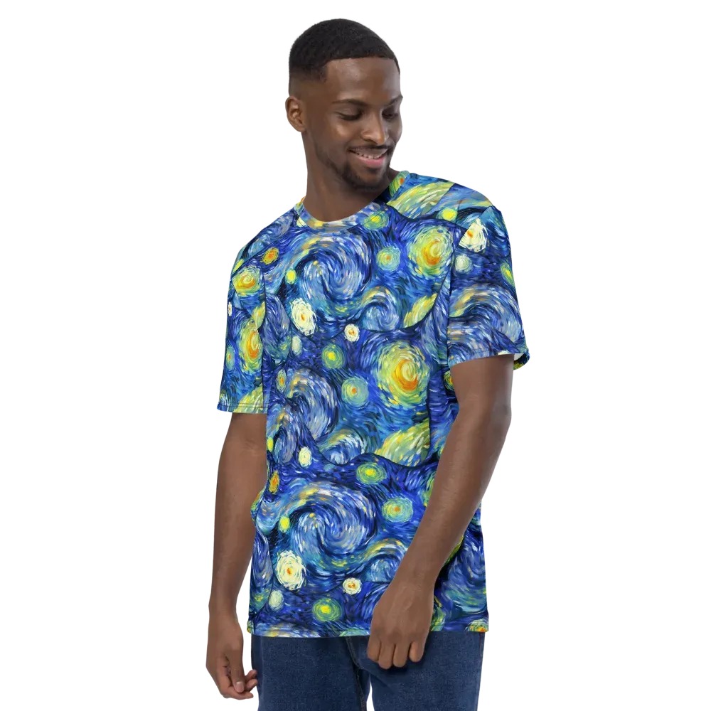 Celestial Swell on Men's Crew Neck T-Shirt — Left