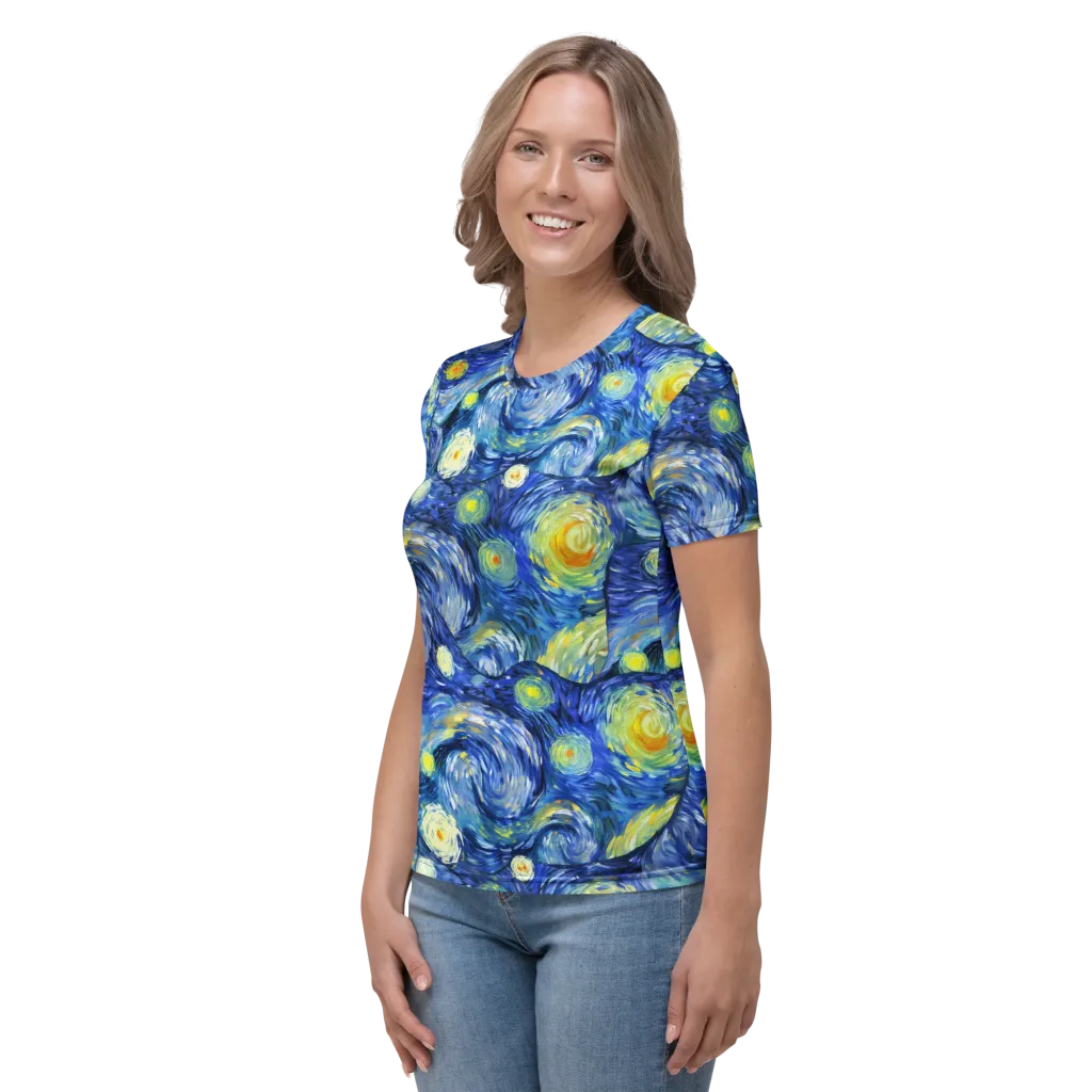Celestial Swell on Women's Crew Neck T-Shirt — Left