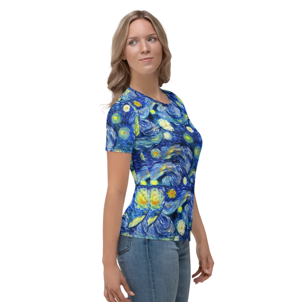 Celestial Swell on Women's Crew Neck T-Shirt — Right
