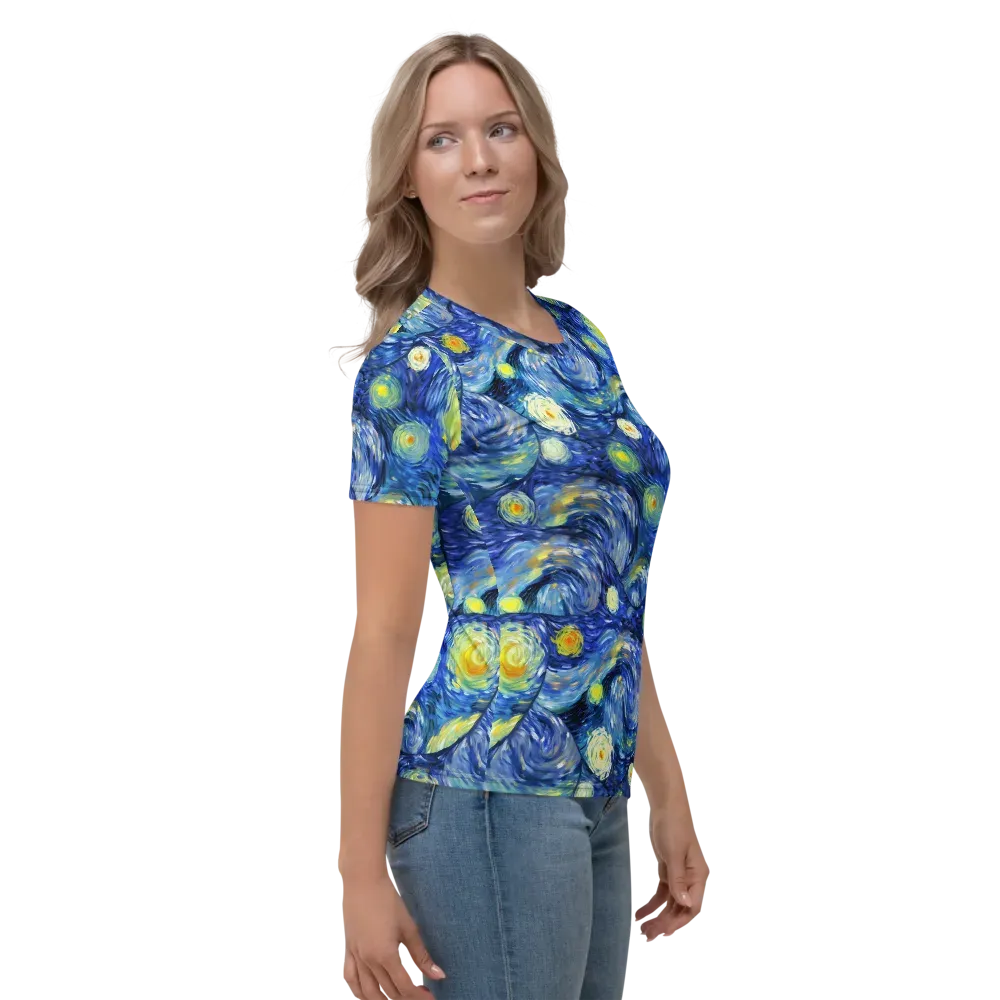Celestial Swell on Women's Crew Neck T-Shirt — Right