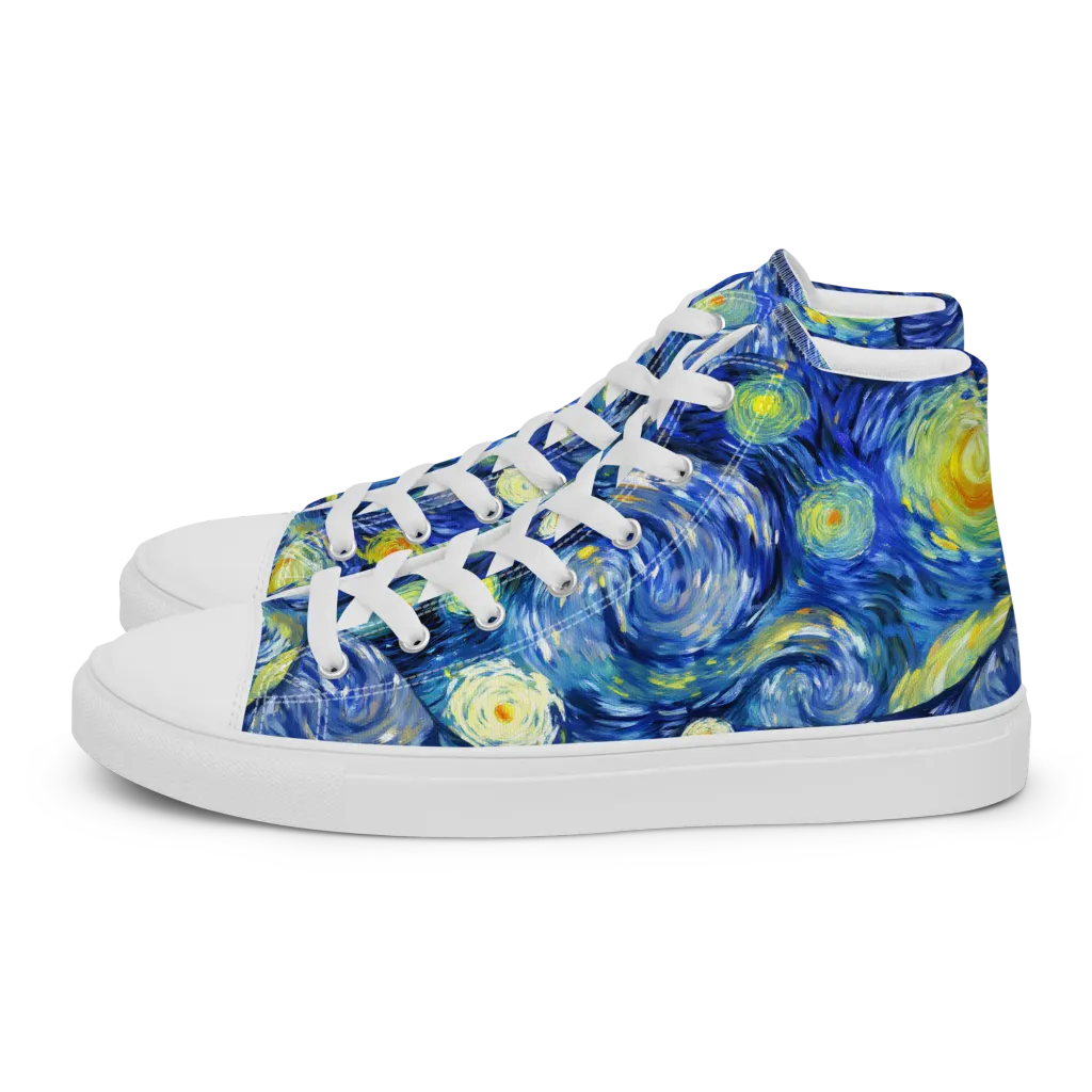 Celestial Swell on Women's High Top Canvas Shoes — Left