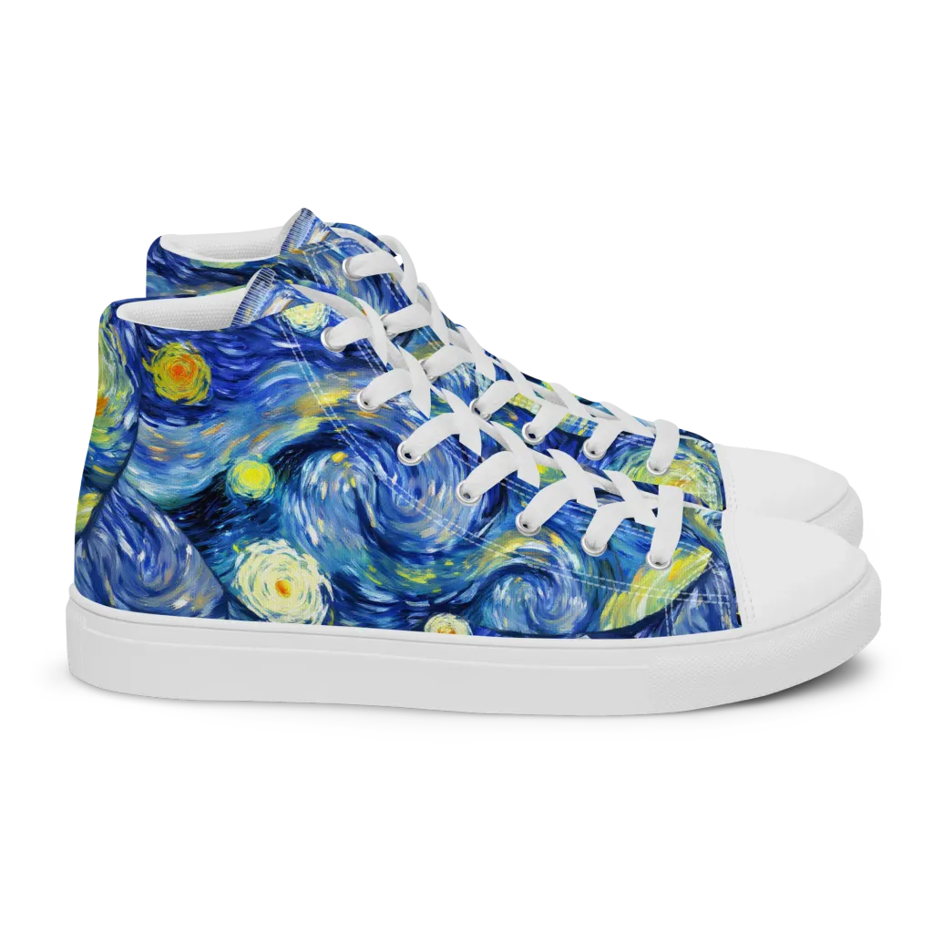 Celestial Swell on Women's High Top Canvas Shoes — Right