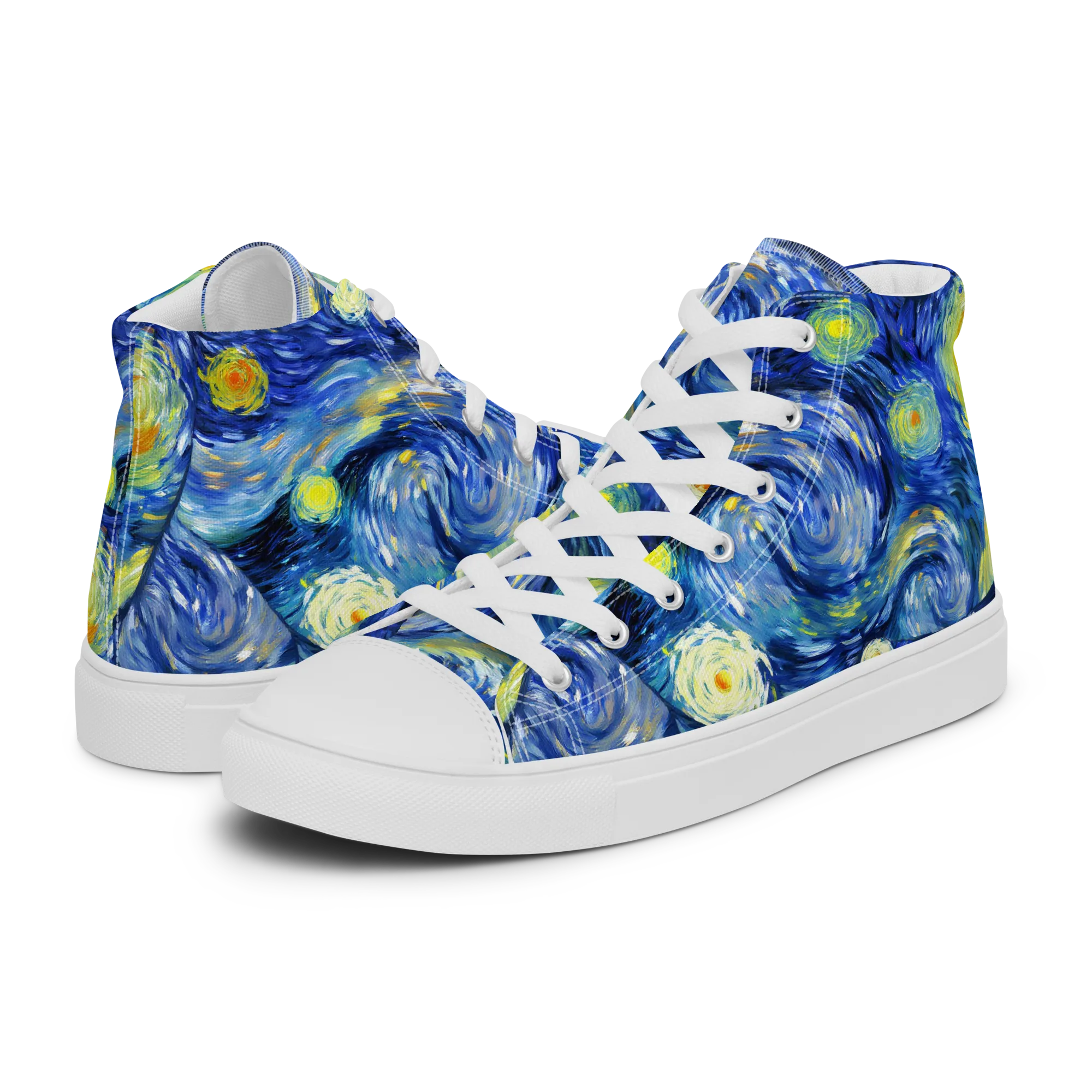 Celestial Swell on Women's High Top Canvas Shoes — Left