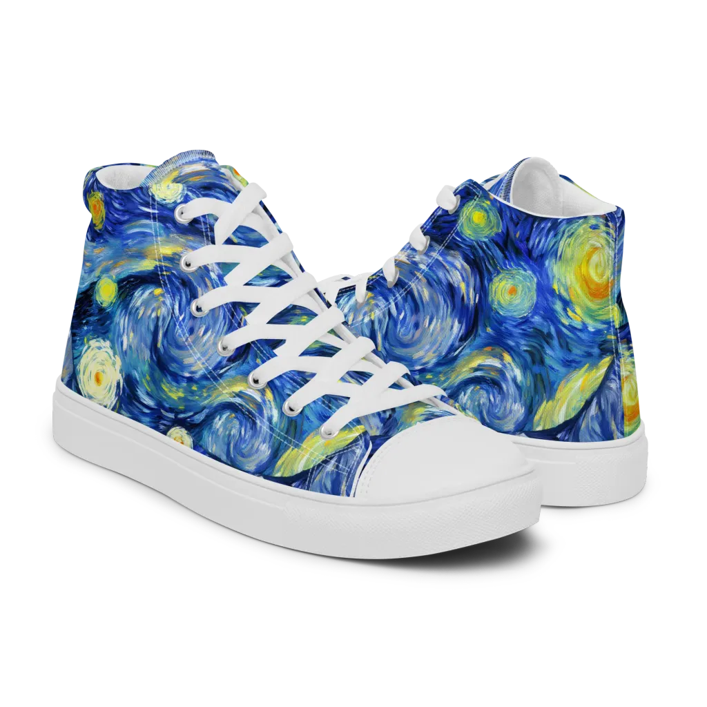 Celestial Swell on Women's High Top Canvas Shoes — Right