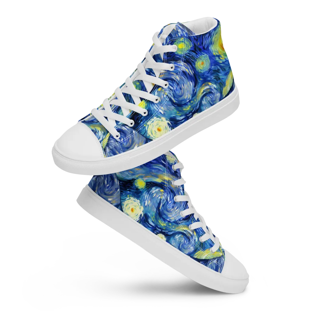 Celestial Swell on Women's High Top Canvas Shoes — Front