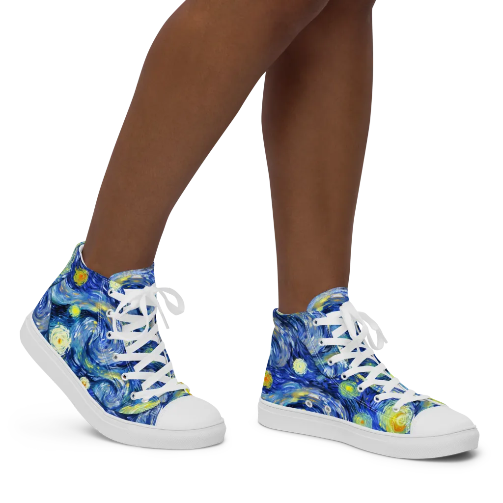 Celestial Swell on Women's High Top Canvas Shoes — Right