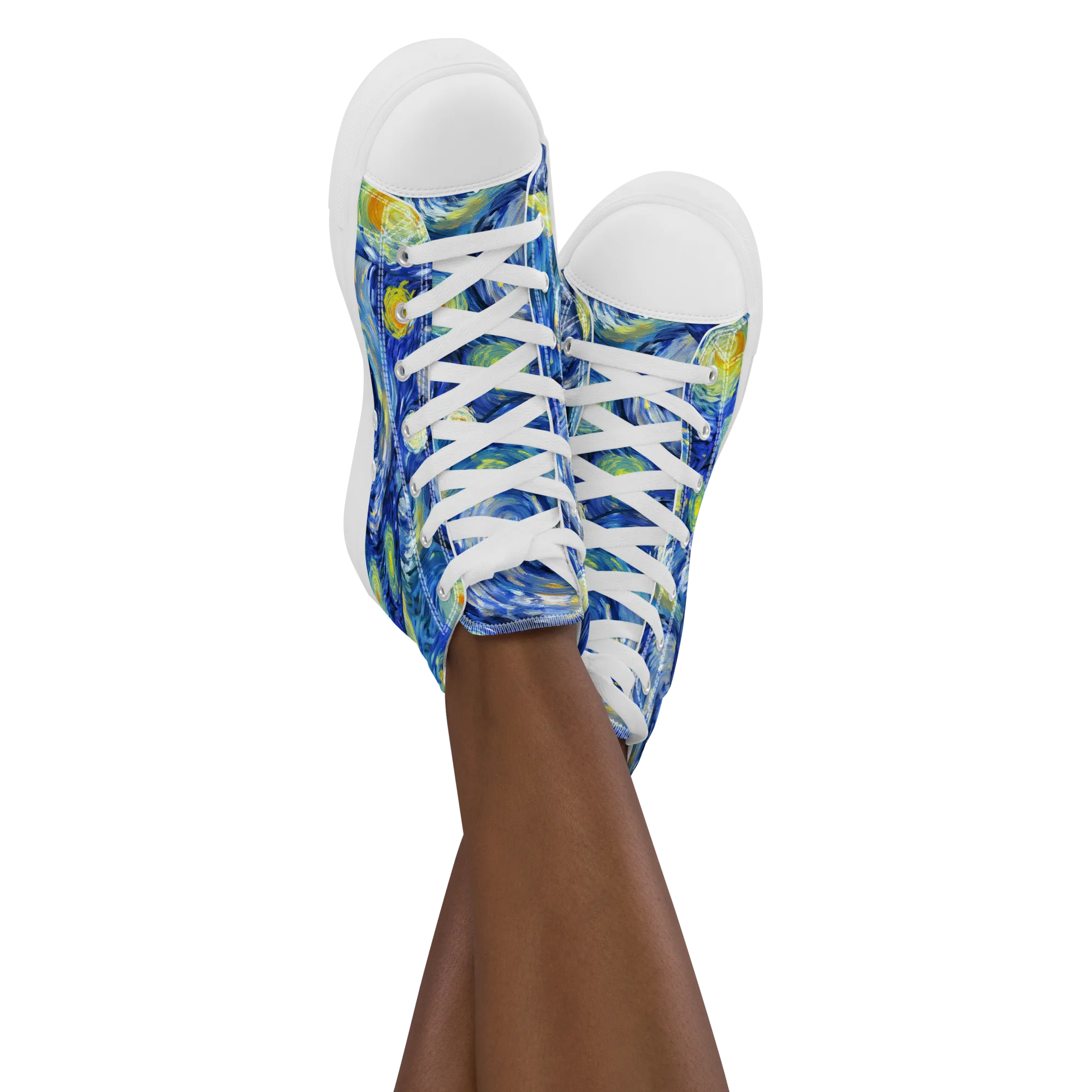 Celestial Swell on Women's High Top Canvas Shoes — Front