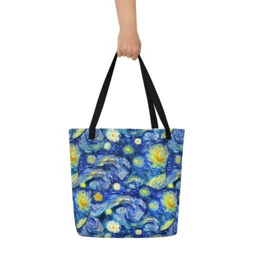 Celestial Swell on a Large Tote Bag W/ Pocket