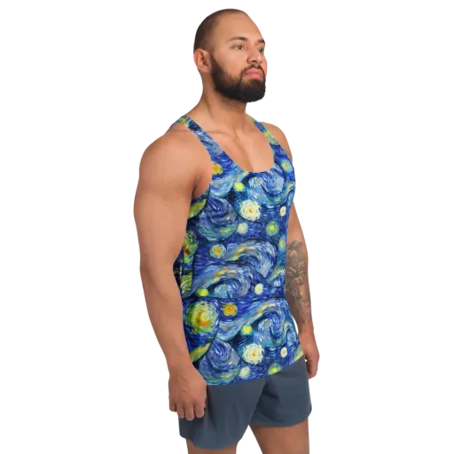 Celestial Swell on a Men's Tank Top
