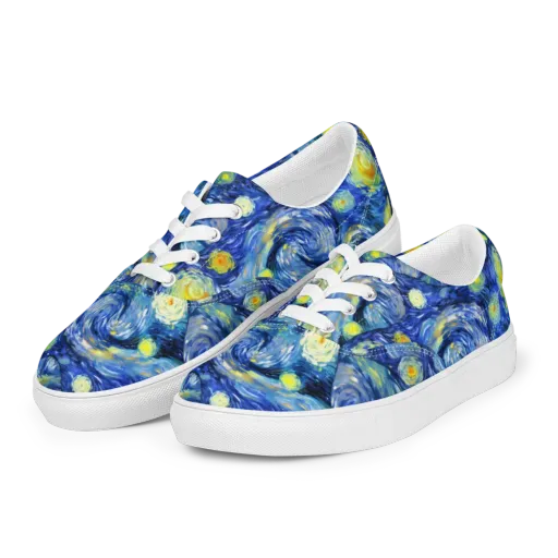 Celestial Swell on a Men's Lace-Up Canvas Shoes