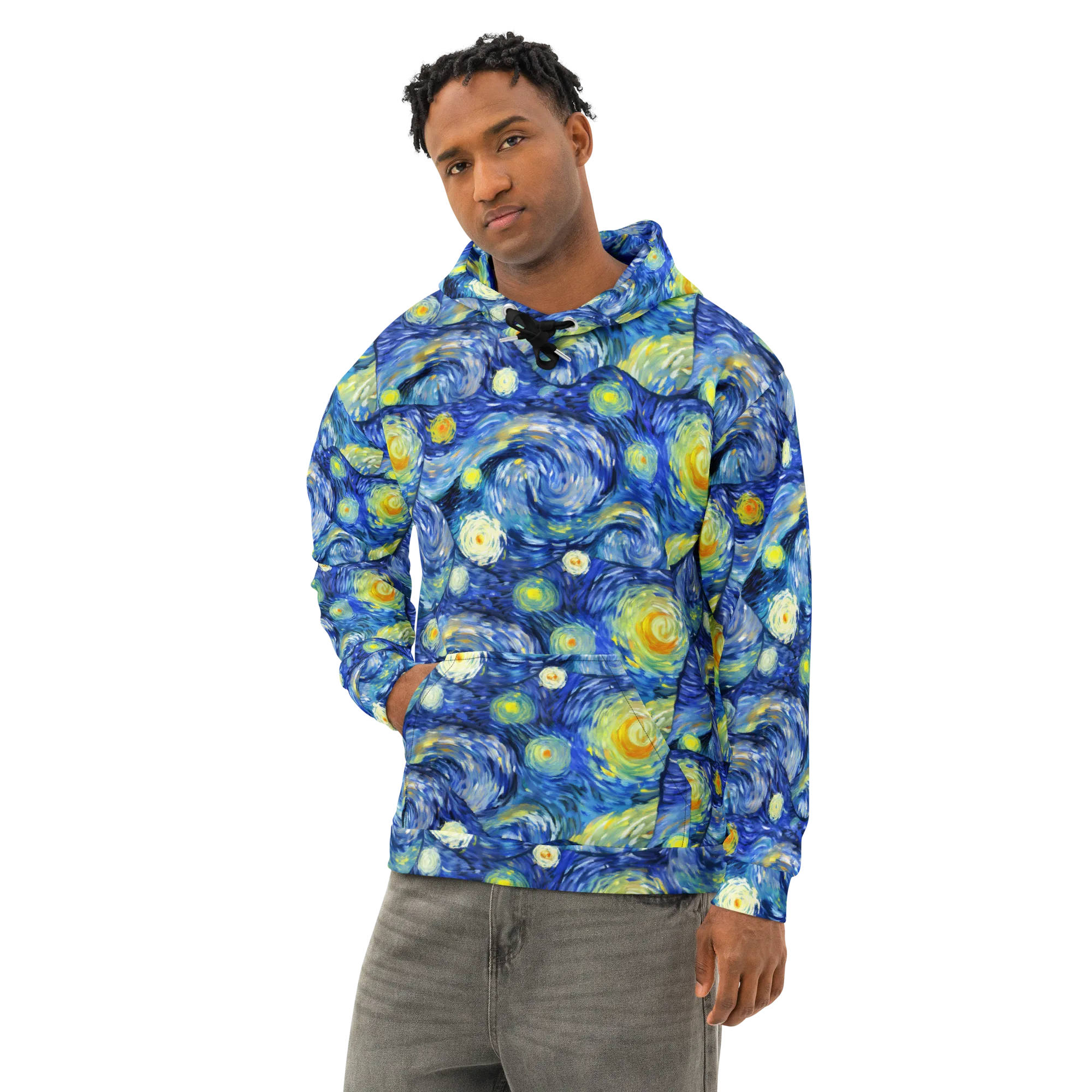 Celestial Swell on Cotton Hoodie — Left Front
