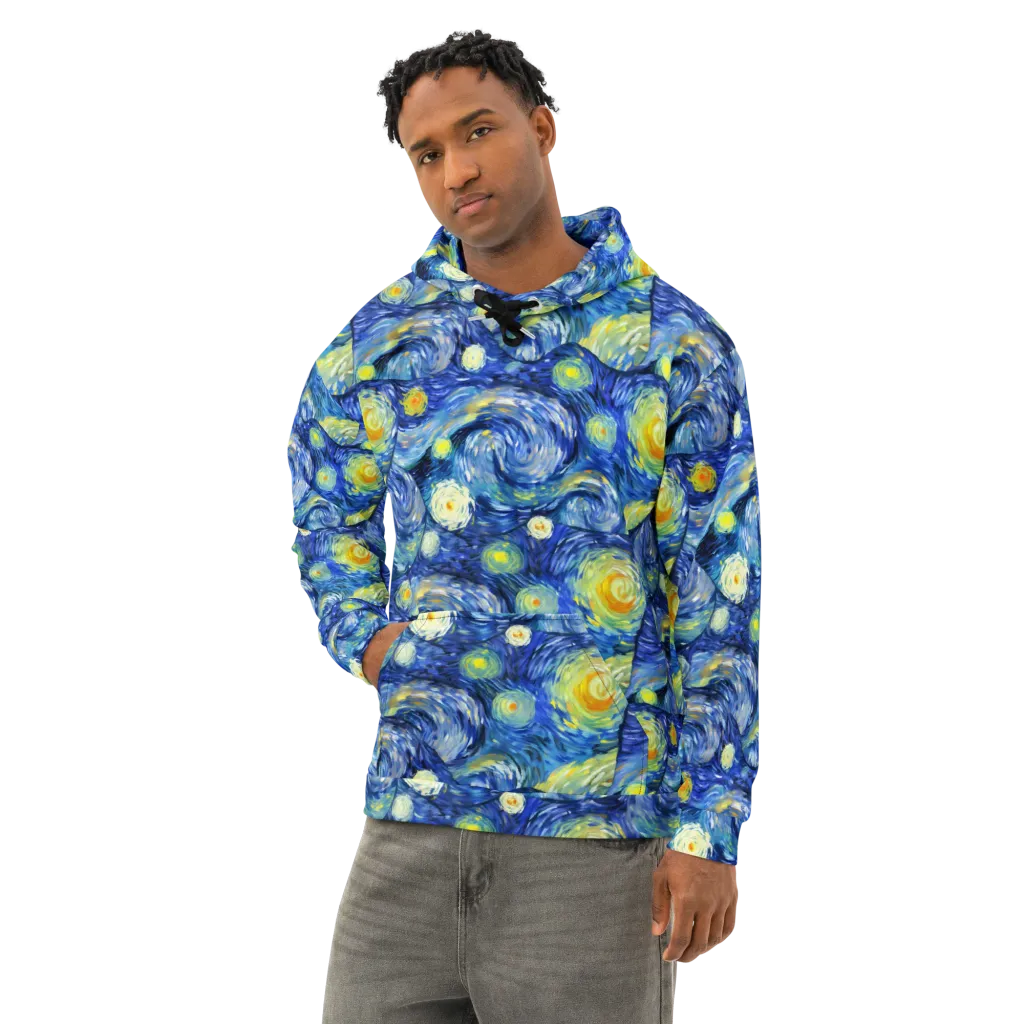 Celestial Swell on Cotton Hoodie — Left Front