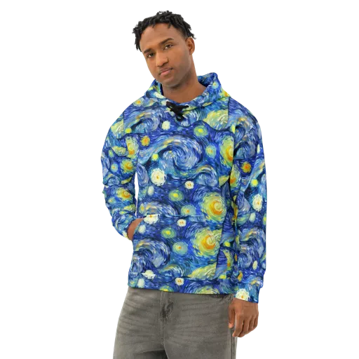 Celestial Swell on a Cotton Hoodie