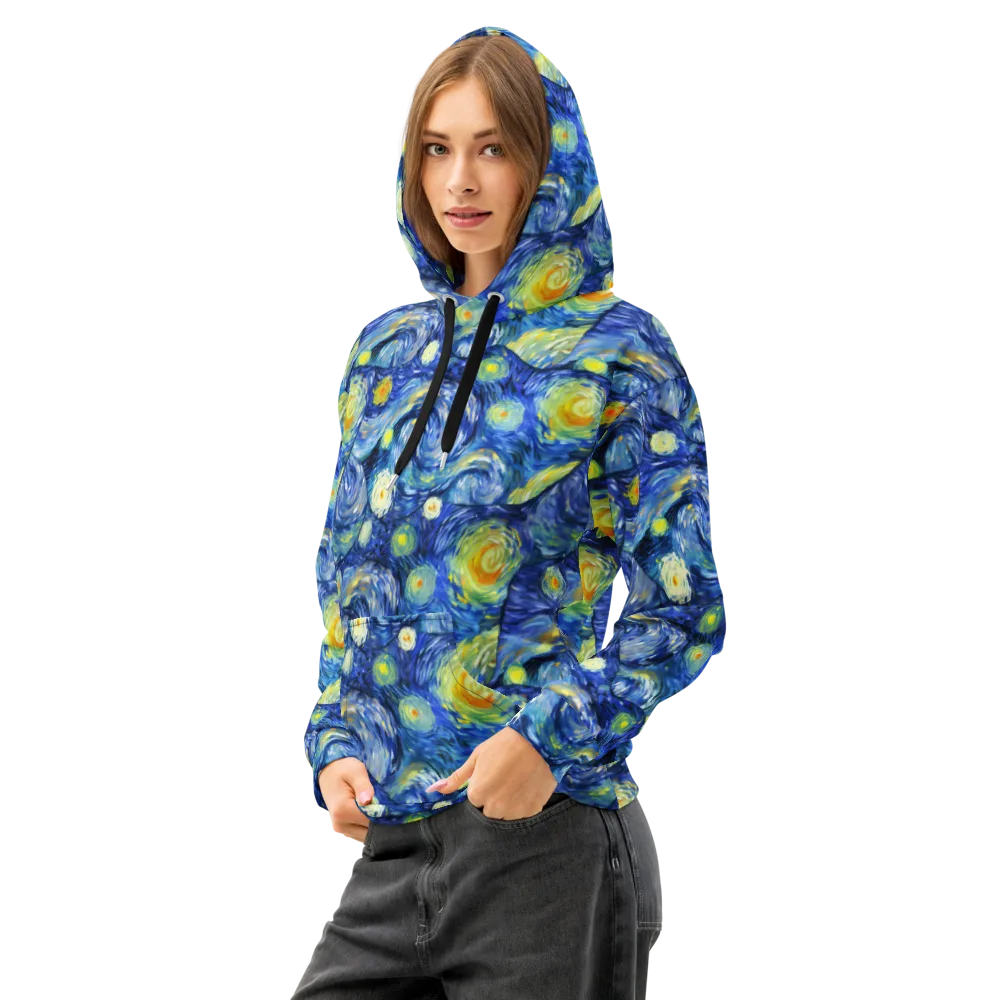 Celestial Swell on Cotton Hoodie — Left Front