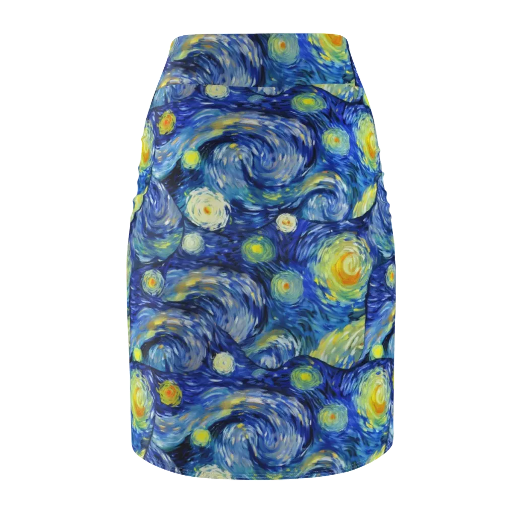 Celestial Swell on Pencil Skirt — Back