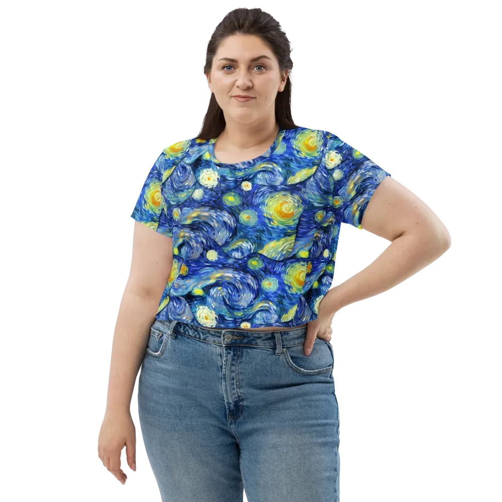 Celestial Swell on Crop Tee — Front