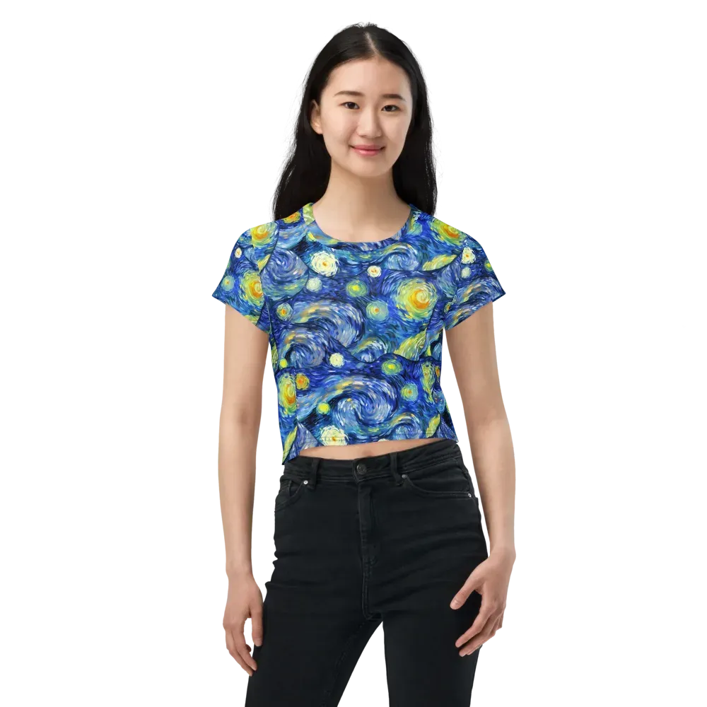 Celestial Swell on Crop Tee — Front
