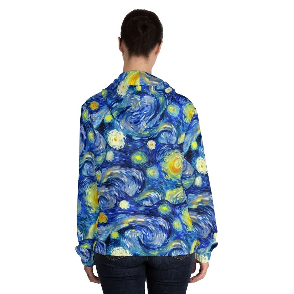Celestial Swell on Women's Full-Zip Hoodie — Back On Person