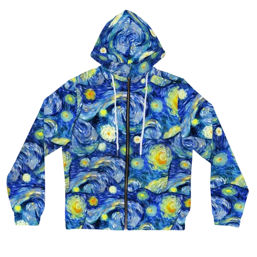 Celestial Swell on a Women's Full-Zip Hoodie