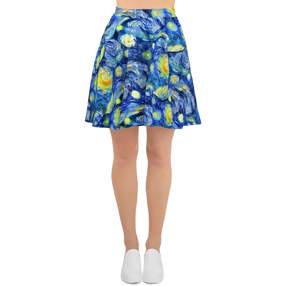 Celestial Swell on Skater Skirt — Front
