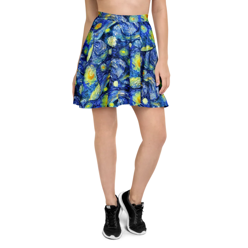 Celestial Swell on Skater Skirt — Front