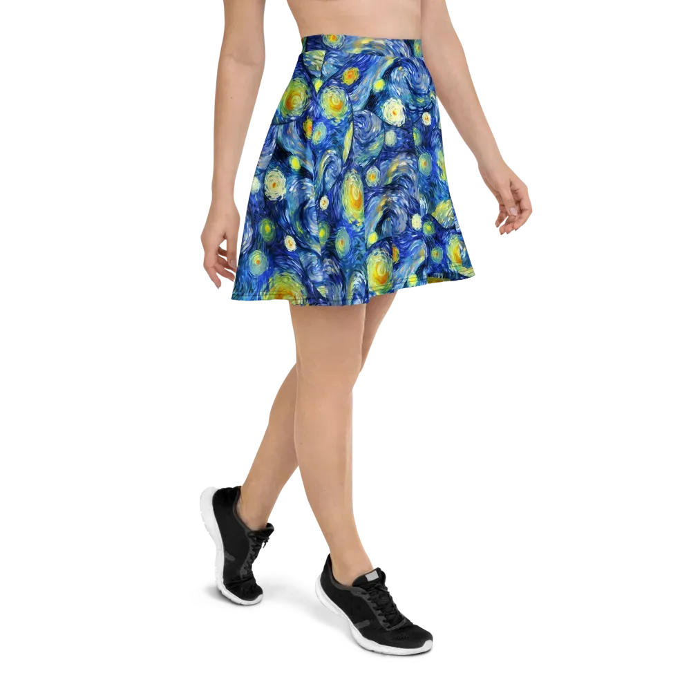 Celestial Swell on Skater Skirt — Right