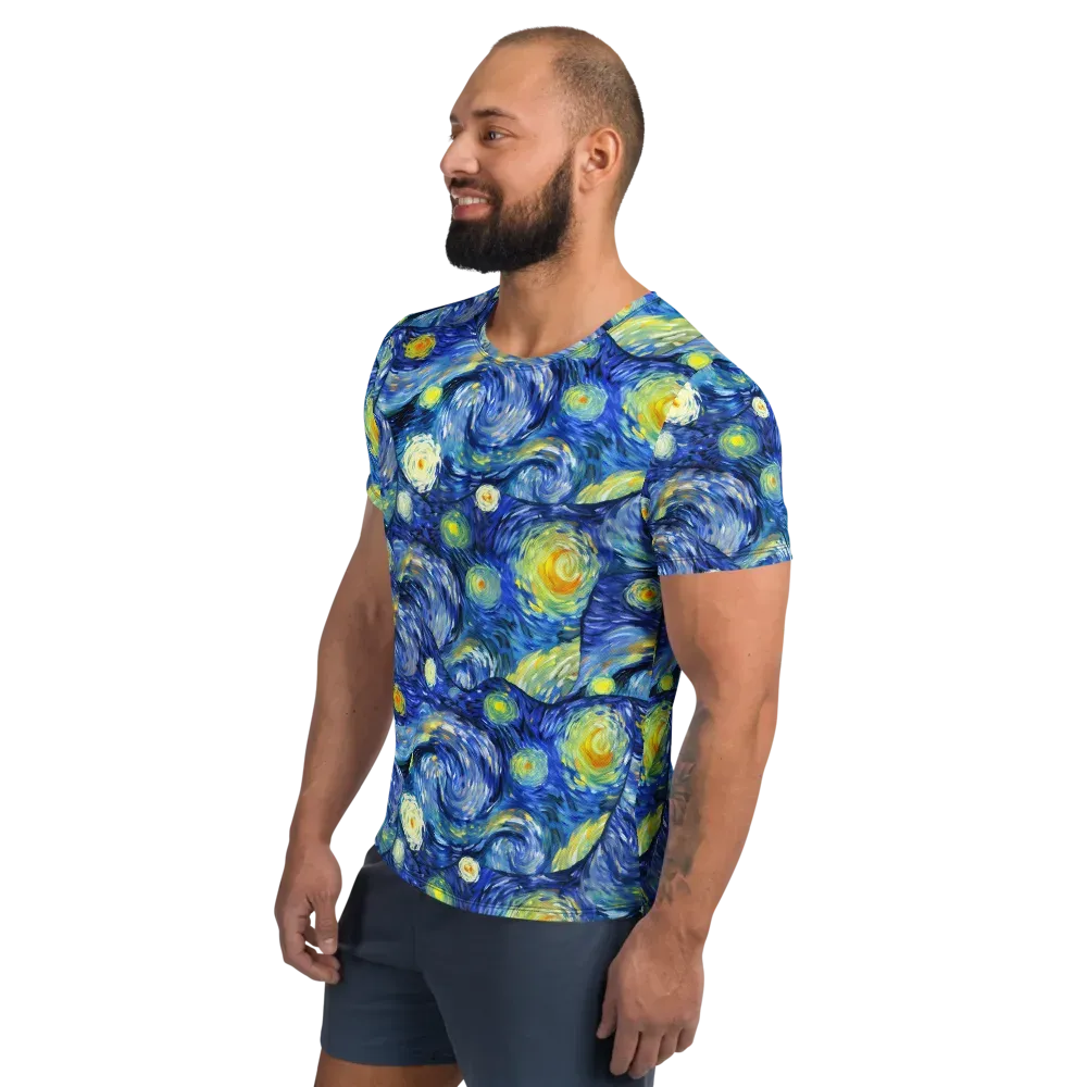 Celestial Swell on Men's Athletic T-Shirt — Left