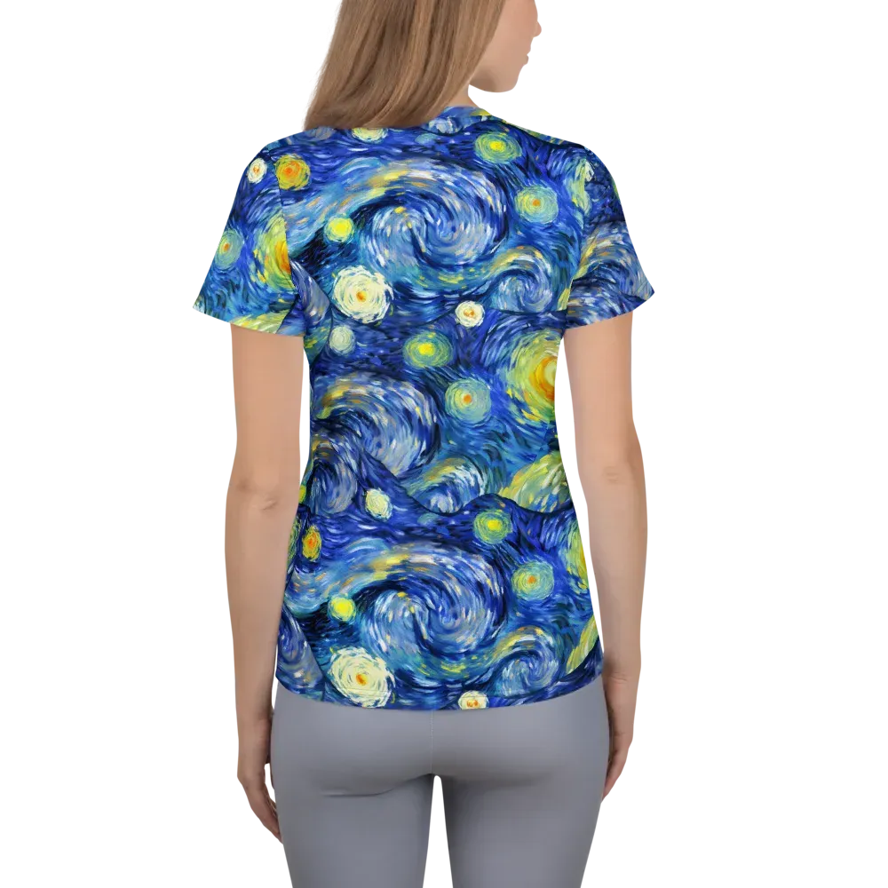 Celestial Swell on Women's Athletic T-Shirt — Back