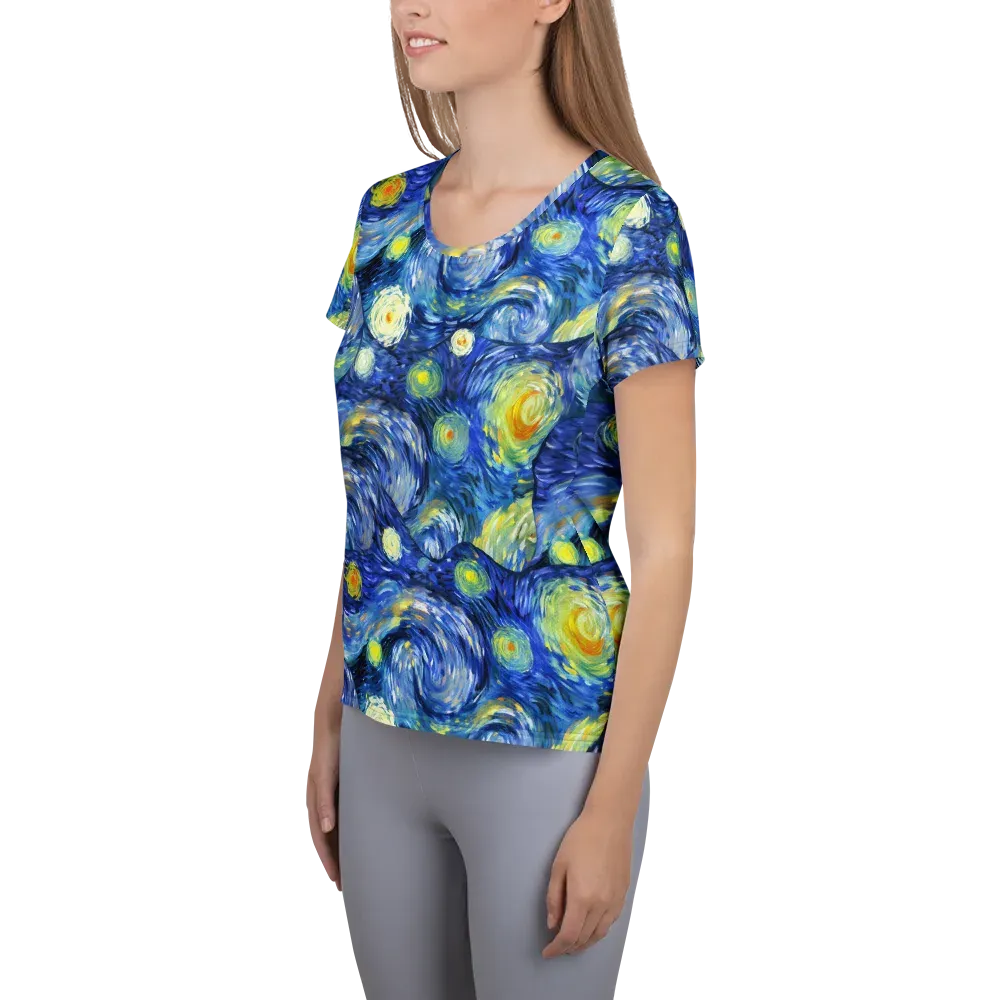 Celestial Swell on Women's Athletic T-Shirt — Left