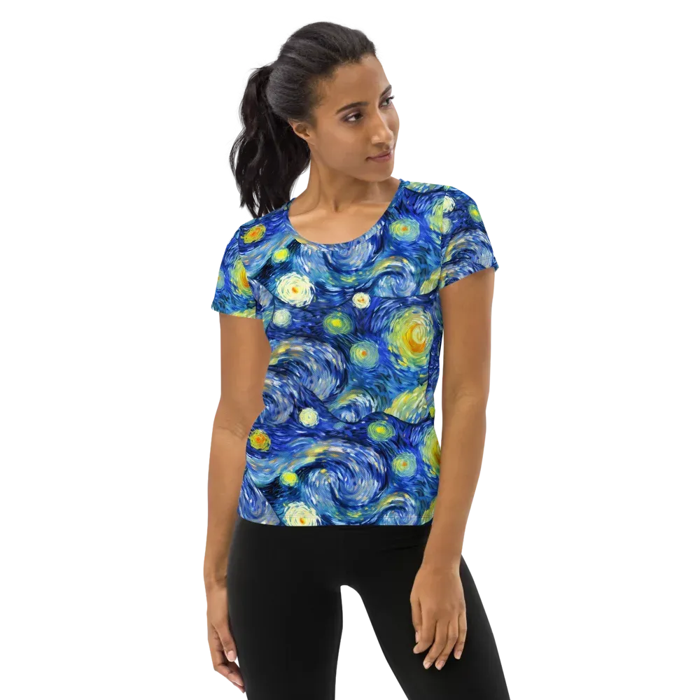Celestial Swell on Women's Athletic T-Shirt — Front