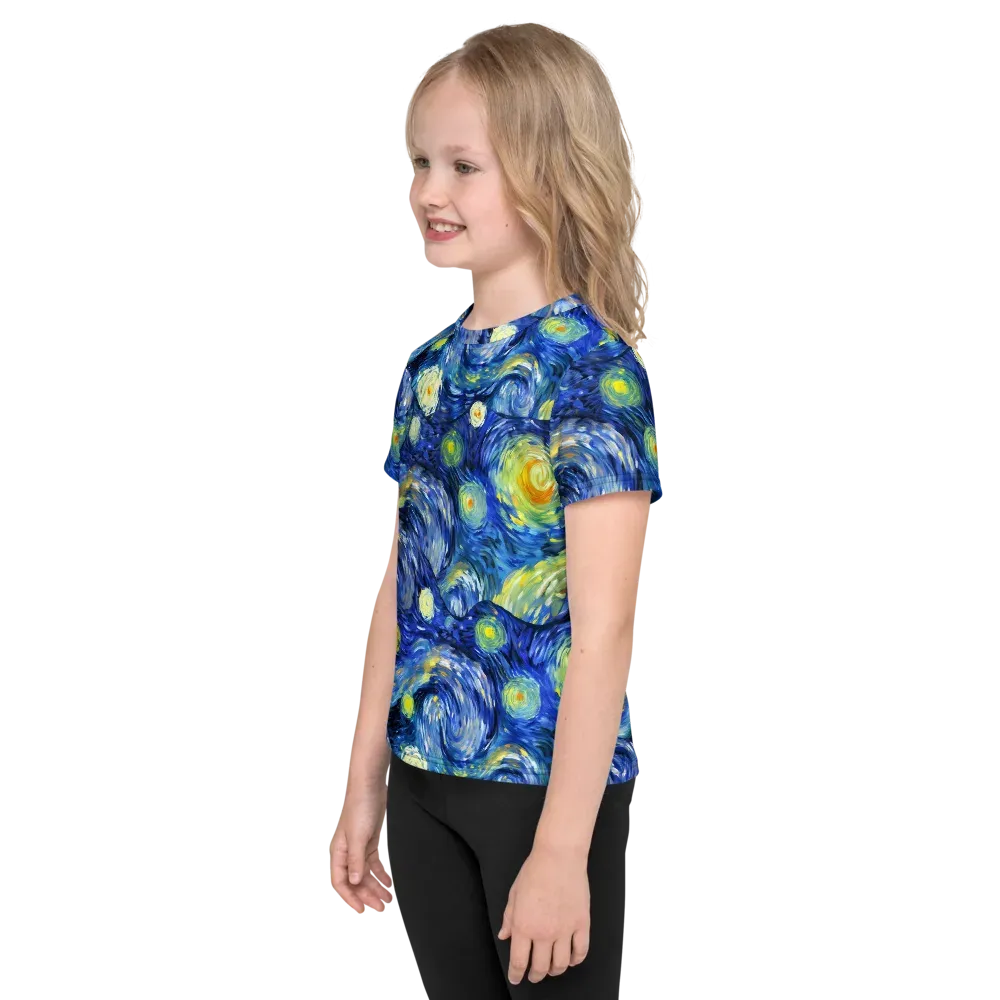 Celestial Swell on Kids Crew Neck T-Shirt — Left