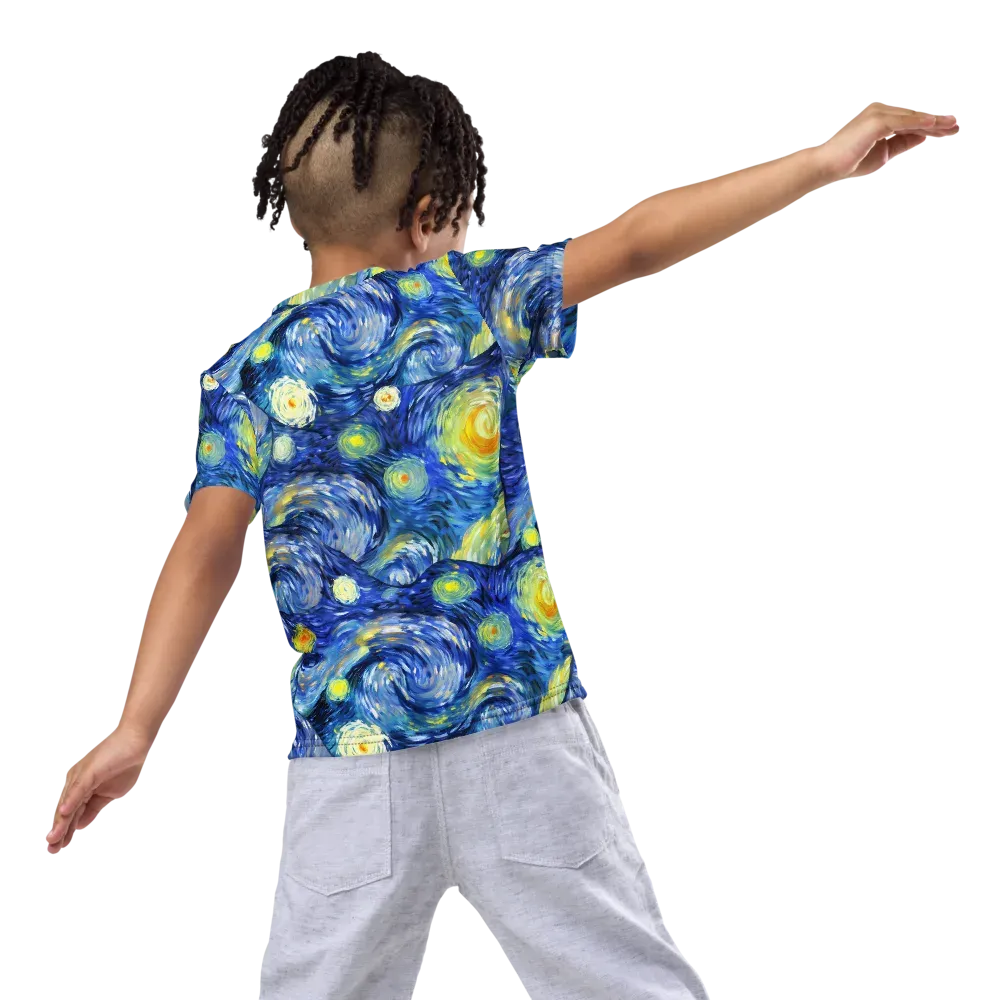 Celestial Swell on Kids Crew Neck T-Shirt — Back