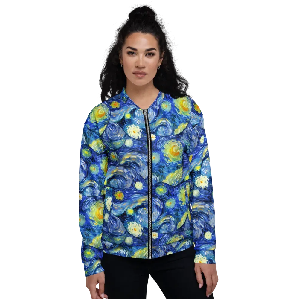 Celestial Swell on Bomber Jacket — Front