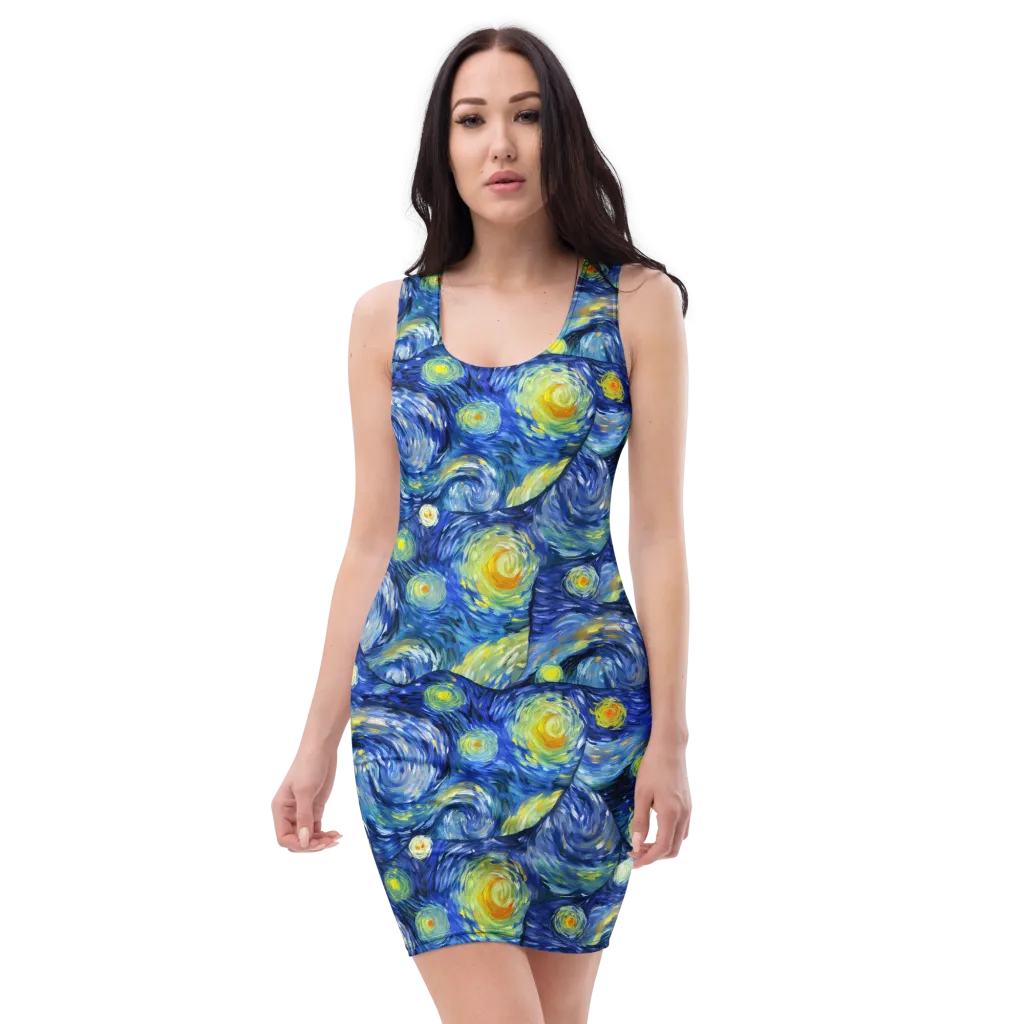 Celestial Swell on Bodycon Dress — Front