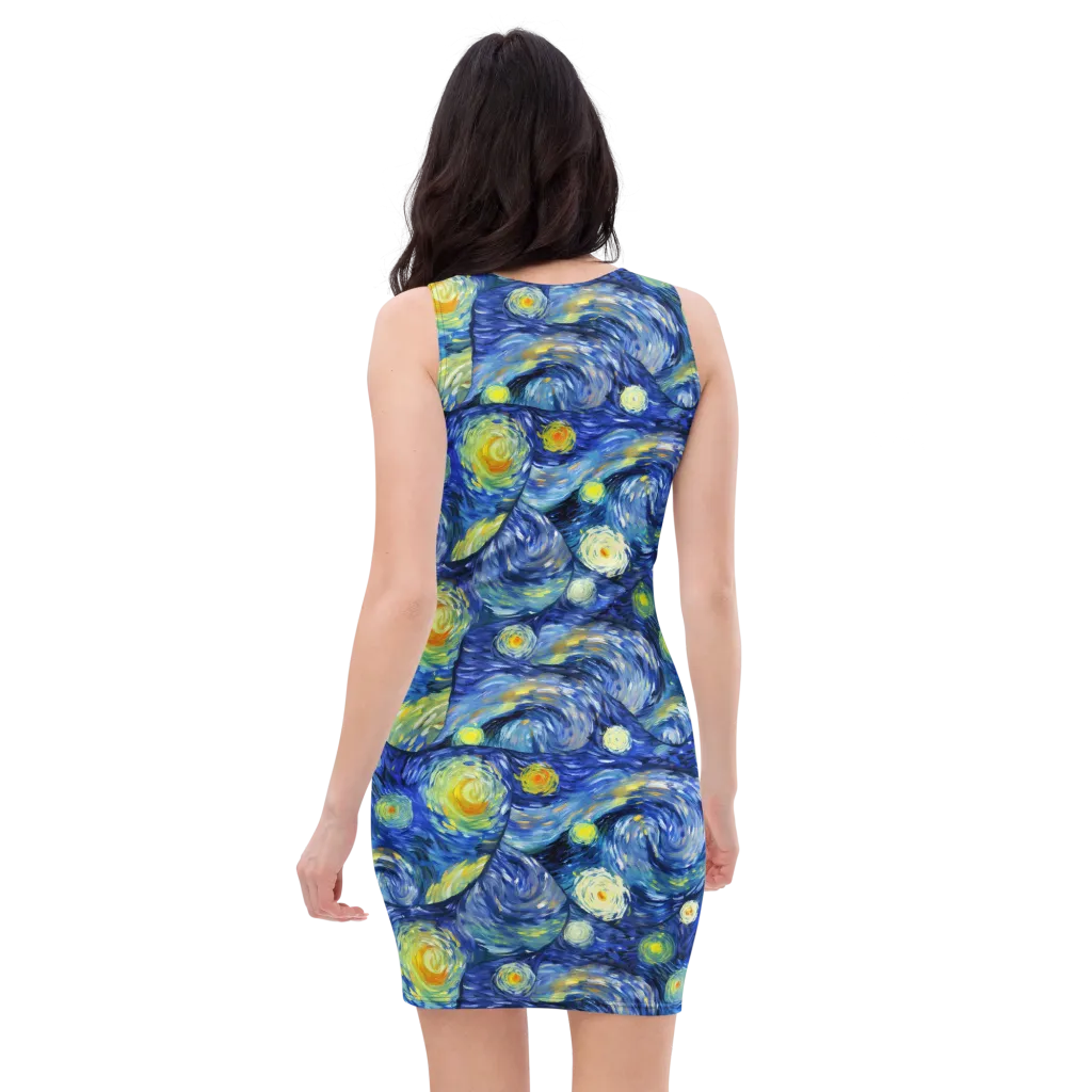 Celestial Swell on Bodycon Dress — Back