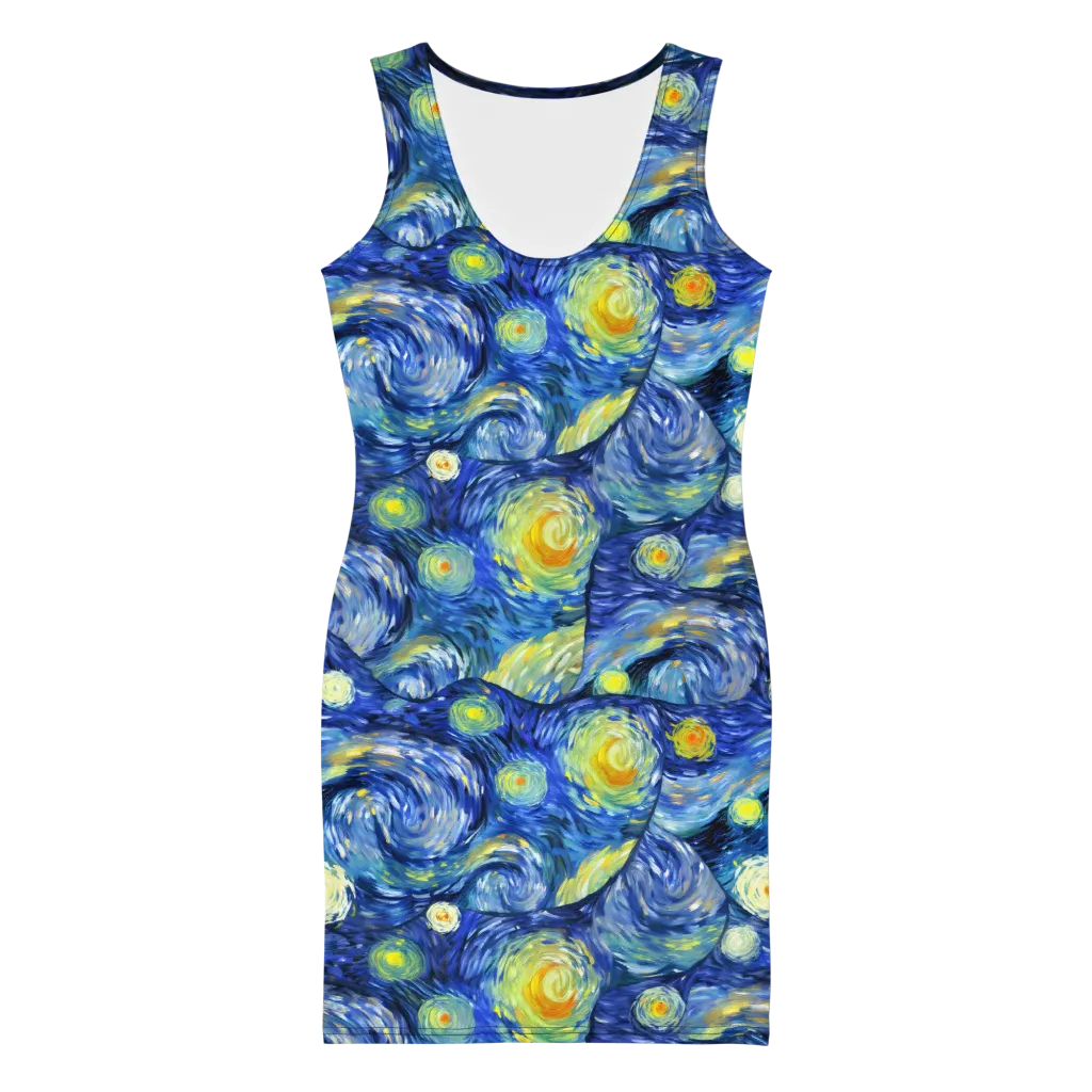Celestial Swell on Bodycon Dress — Front