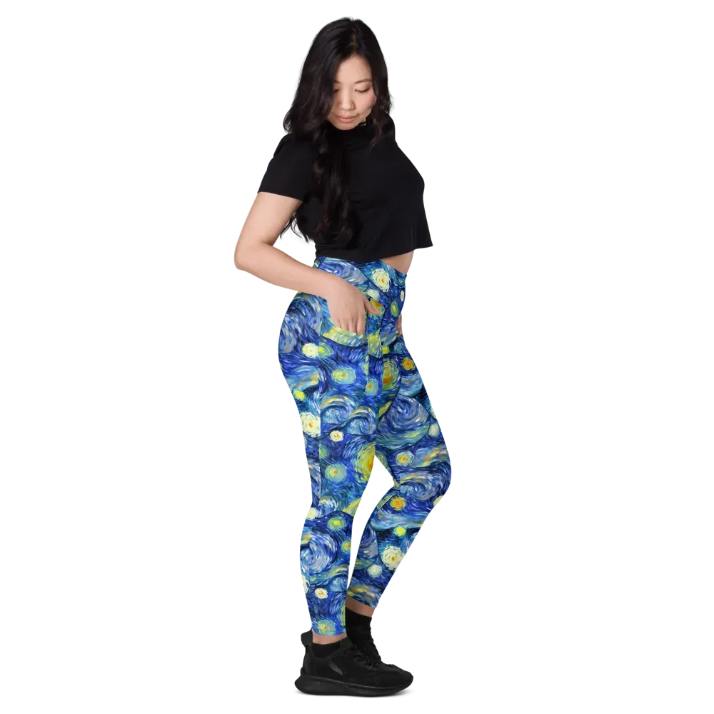 Celestial Swell on Leggings with Pockets — Right