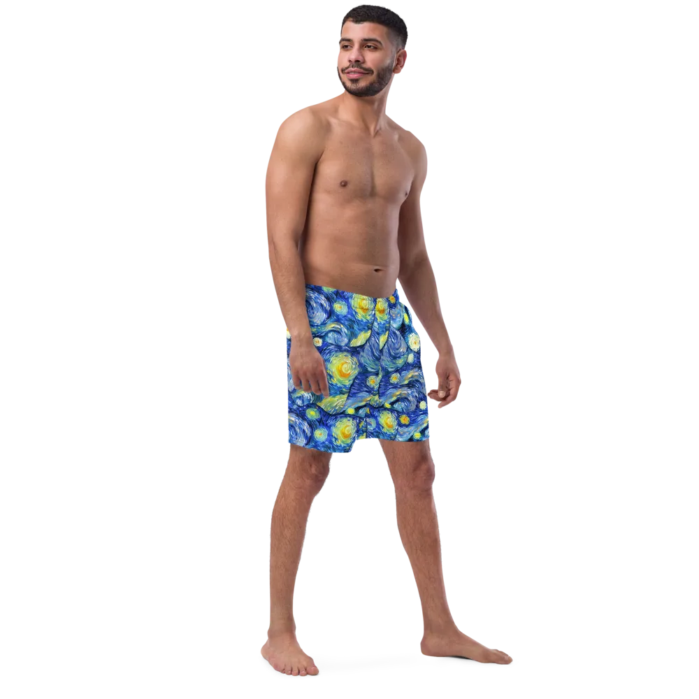 Celestial Swell on Swim Trunks — Right Front