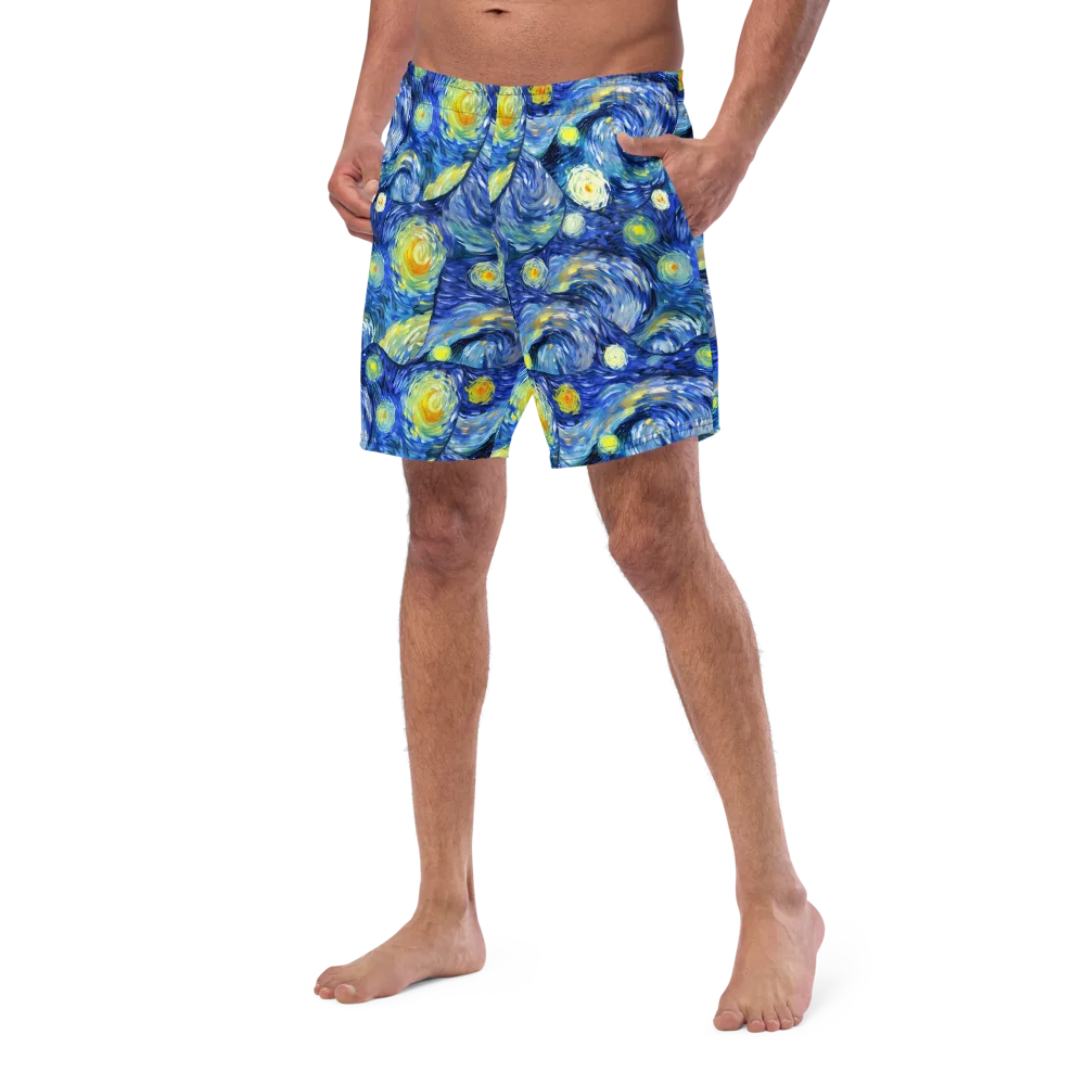 Celestial Swell on Swim Trunks — Left Front