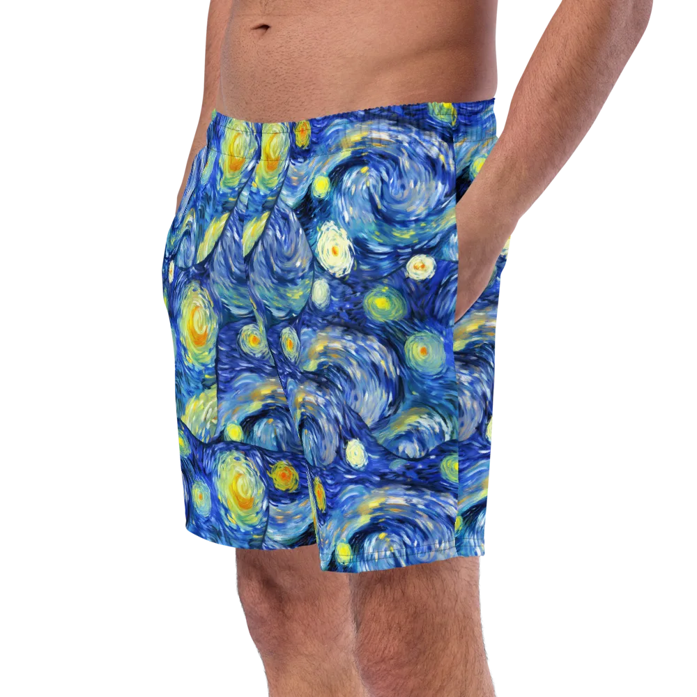 Celestial Swell on Swim Trunks — Left Front