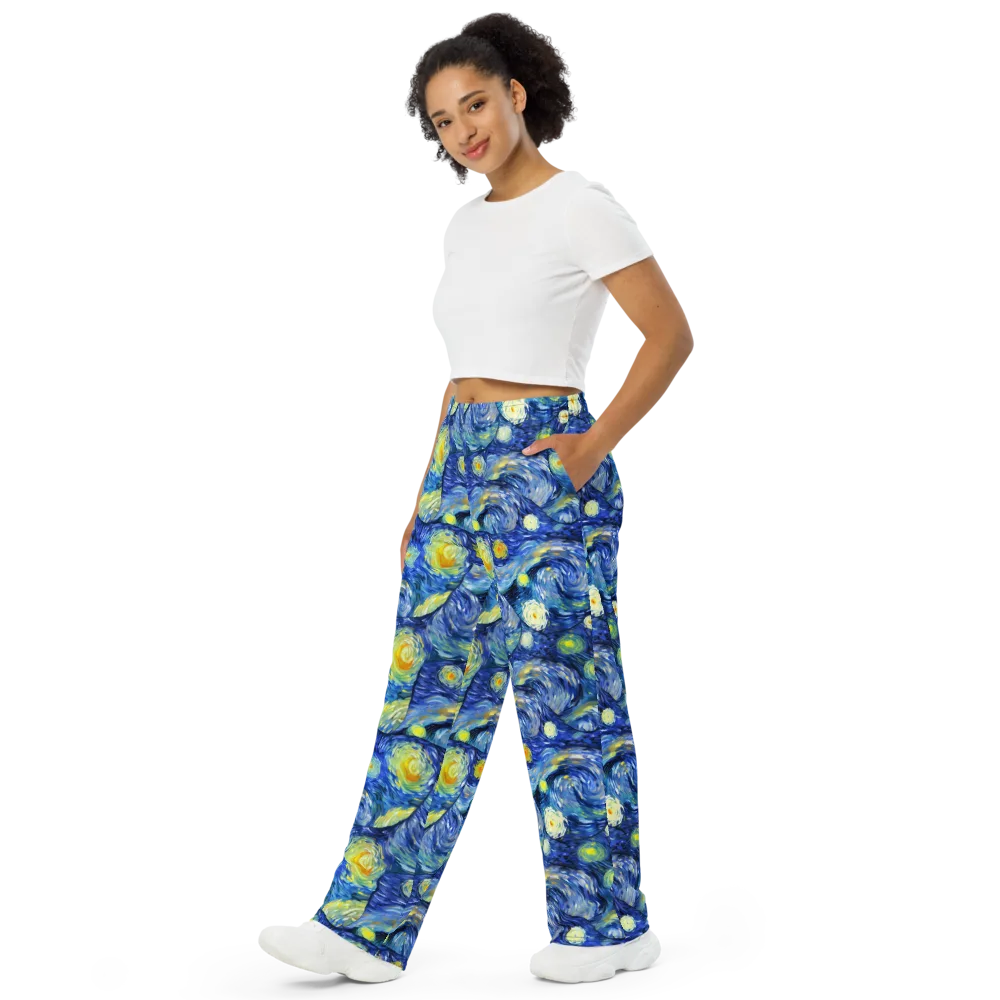 Celestial Swell on Wide-Leg Pants — Left Front