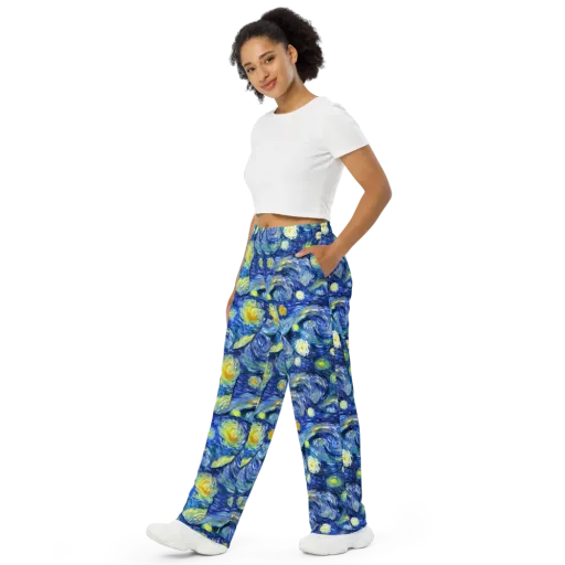 Celestial Swell on a Wide-Leg Pants