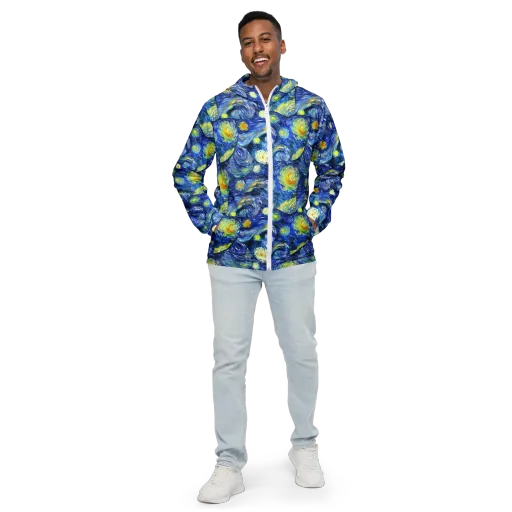 Celestial Swell on a Men's Windbreaker