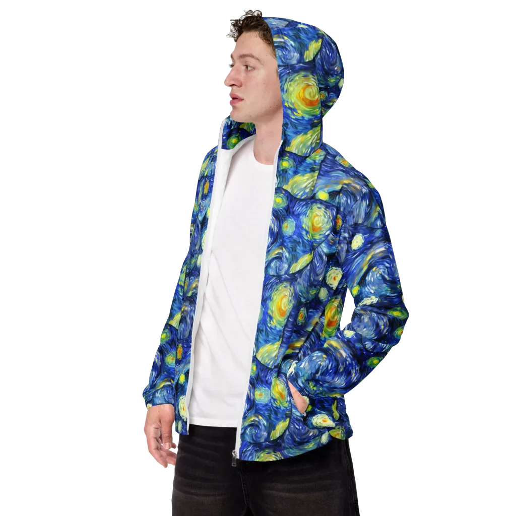 Celestial Swell on Men's Windbreaker — Left Front