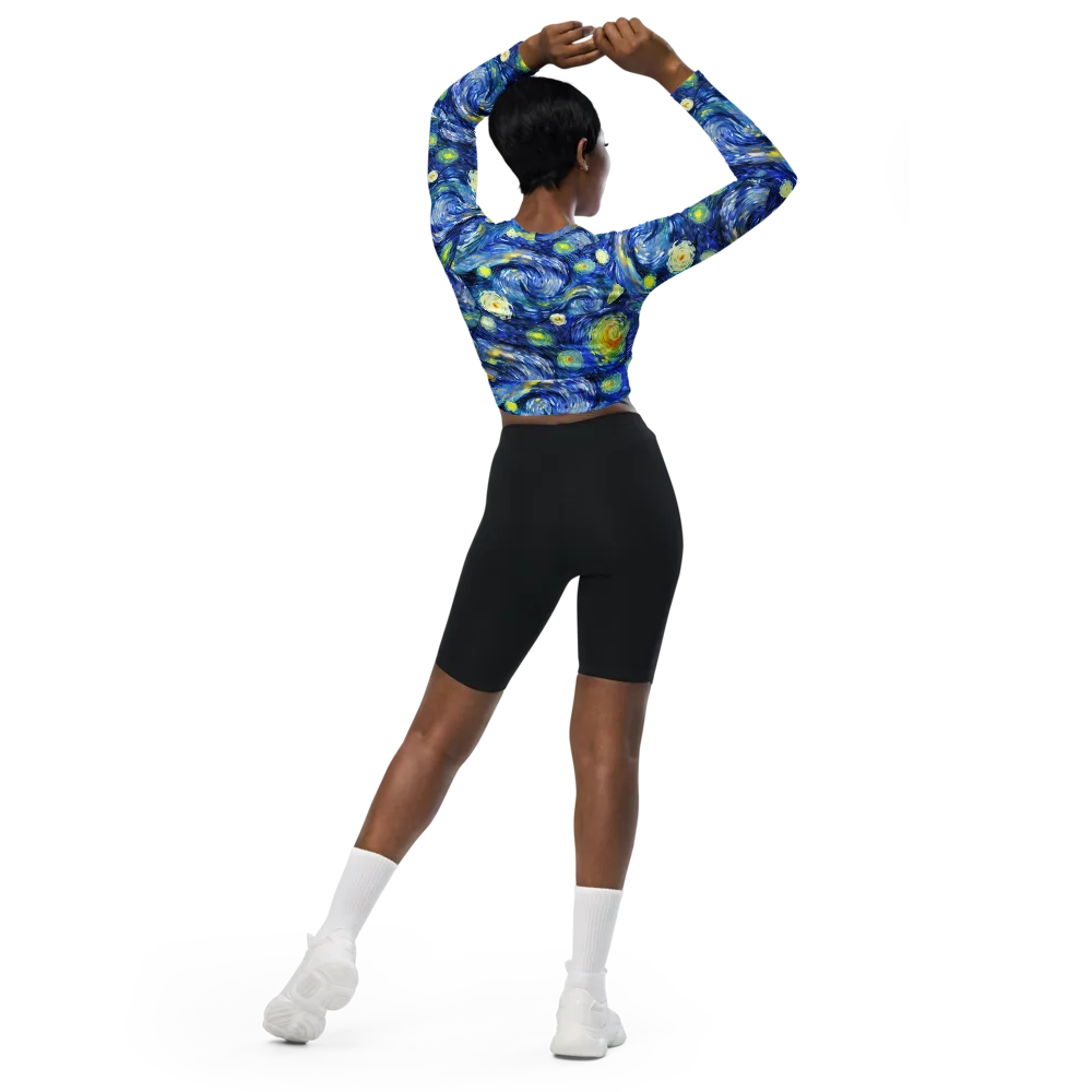 Celestial Swell on Long Sleeve Crop Top — Back